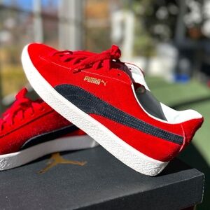 Puma Suede Vtg Mij Retro High Risk Red New Navy Made in Japan 380537-02